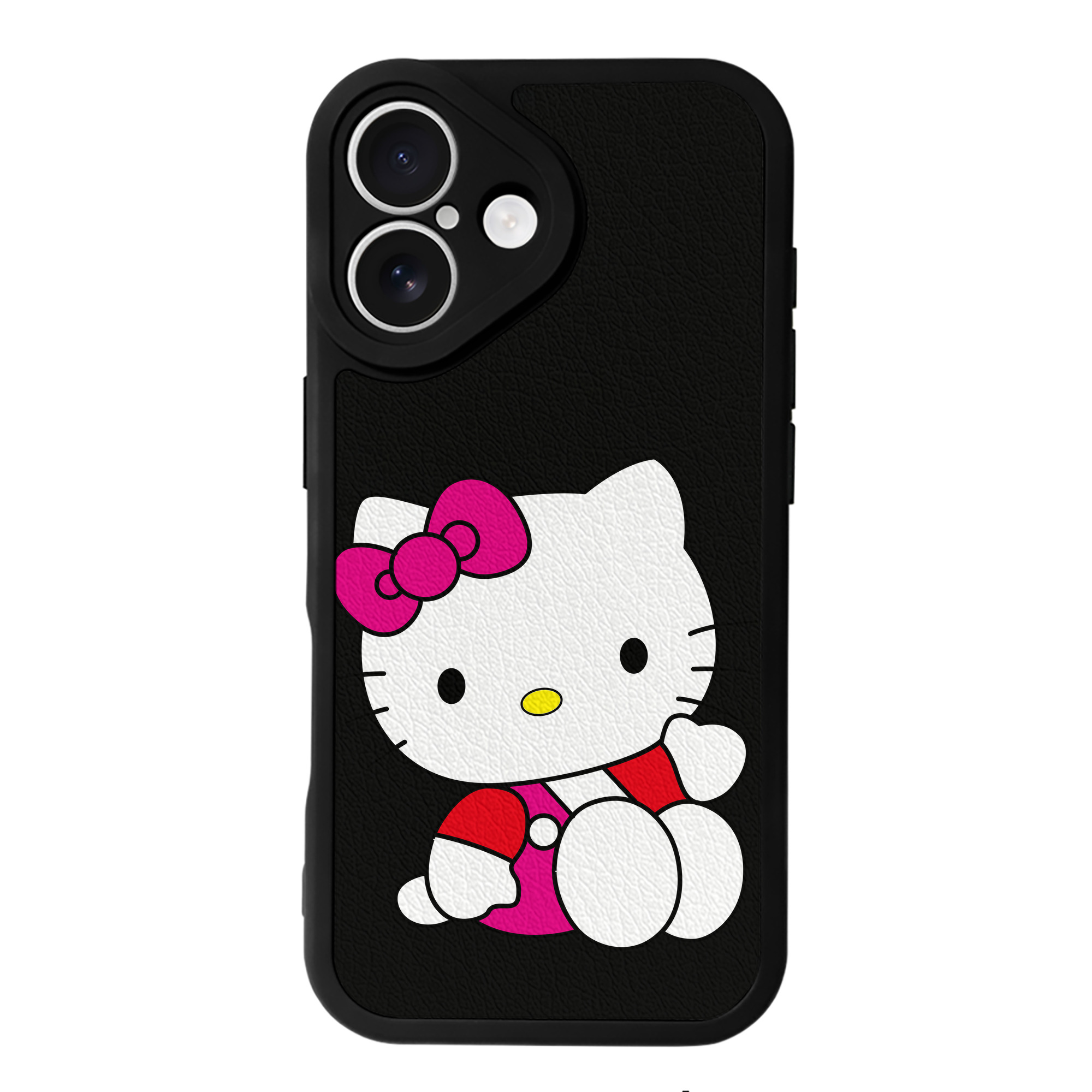 （画像用） Hello Kitty ハローキティ 【iPhone 16シリーズ対応】シリコンスマホケース（レザー調） 材質：シリコン